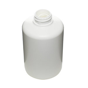 8OZ WHITE REGAL ROUND HDPE PLASTIC BOTTLE - 28-410 NECK