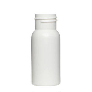 1OZ WHITE ROYALTY ROUND HDPE PLASTIC BOTTLE - 24-410-detail image