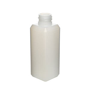 2OZ NATURAL BEVELED SQUARE HDPE PLASTIC BOTTLE - 20-410-detail image