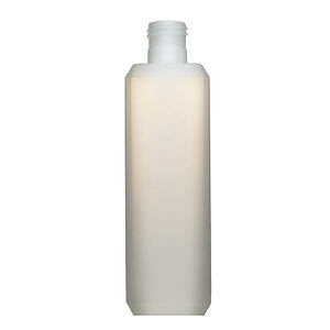 8OZ NATURAL BEVELED SQUARE HDPE PLASTIC BOTTLE - 24-415-detail image