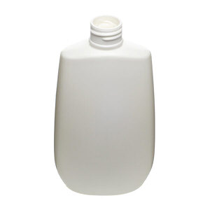 6OZ WHITE TAPERED OVAL HDPE PLASTIC BOTTLE - 24-410