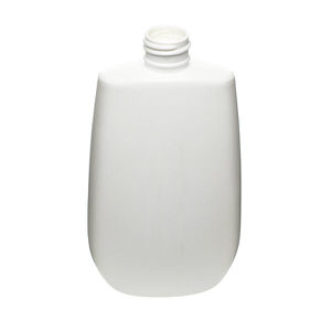 8OZ WHITE TAPERED OVAL HDPE PLASTIC BOTTLE - 24-410