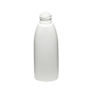 4OZ WHITE TEARDROP OVAL HDPE PLASTIC BOTTLE - 24-410