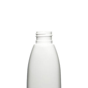 4OZ WHITE TEARDROP OVAL HDPE PLASTIC BOTTLE - 24-410-detail image