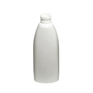 6OZ WHITE TEARDROP OVAL HDPE PLASTIC BOTTLE - 24-410