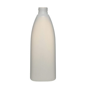 8OZ NATURAL TEARDROP OVAL HDPE PLASTIC BOTTLE - 24-410-detail image