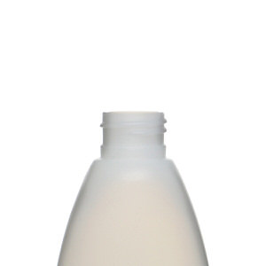 8OZ NATURAL TEARDROP OVAL HDPE PLASTIC BOTTLE - 24-410-detail image