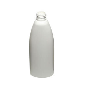 8OZ WHITE TEARDROP OVAL HDPE PLASTIC BOTTLE - 24-410