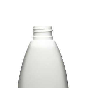 8OZ WHITE TEARDROP OVAL HDPE PLASTIC BOTTLE - 24-410-detail image