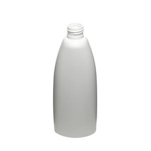 10OZ WHTE TEARDROP OVAL HDPE PLASTIC BOTTLE - 24-410