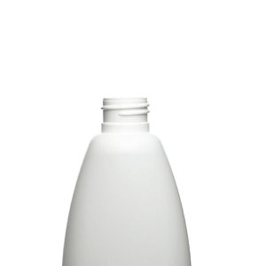 10OZ WHTE TEARDROP OVAL HDPE PLASTIC BOTTLE - 24-410-detail image