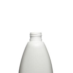 12OZ WHITE TEARDROP OVAL HDPE PLASTIC BOTTLE - 24-410-detail image