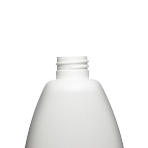 32OZ WHITE TEARDROP OVAL HDPE PLASTIC BOTTLE - 28-410-detail image