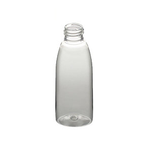 4OZ CLEAR TEARDROP OVAL PET PLASTIC BOTTLE - 24-410