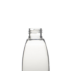 4OZ CLEAR TEARDROP OVAL PET PLASTIC BOTTLE - 24-410-detail image