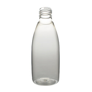 6OZ CLEAR TEARDROP OVAL PET PLASTIC BOTTLE - 24-410