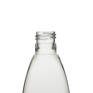 6OZ CLEAR TEARDROP OVAL PET PLASTIC BOTTLE - 24-410-detail image