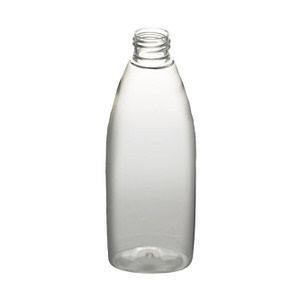 10OZ CLEAR TEARDROP OVAL PET PLASTIC BOTTLE - 24-410