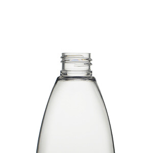 10OZ CLEAR TEARDROP OVAL PET PLASTIC BOTTLE - 24-410-detail image