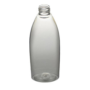 12OZ CLEAR TEARDROP OVAL PET PLASTIC BOTTLE - 24-410