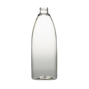 12OZ CLEAR TEARDROP OVAL PET PLASTIC BOTTLE - 24-410-detail image