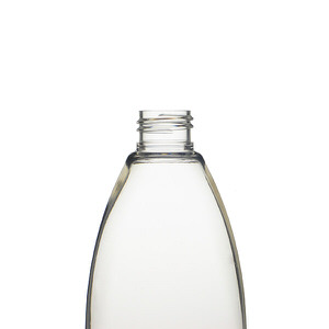 12OZ CLEAR TEARDROP OVAL PET PLASTIC BOTTLE - 24-410-detail image