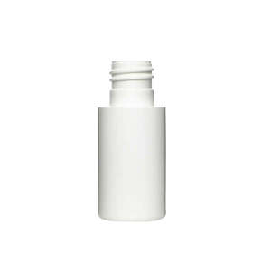 1OZ WHITE CYLINDER SHORT ROUND HDPE PLASTIC BOTTLE - 20-415-detail image