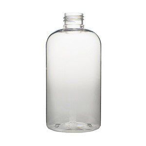 300ML CLEAR BOSTON ROUND PET PLASTIC BOTTLE - 24-410-detail image