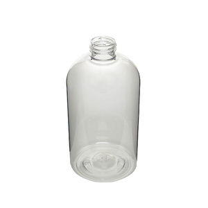 350ML CLEAR BOSTON ROUND PET PLASTIC BOTTLE - 24-410