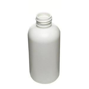 5OZ WHITE BOSTON ROUND HDPE PLASTIC BOTTLE - 24-410