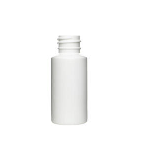 1OZ WHITE CYLINDER TALL ROUND HDPE PLASTIC BOTTLE - 20-410-detail image