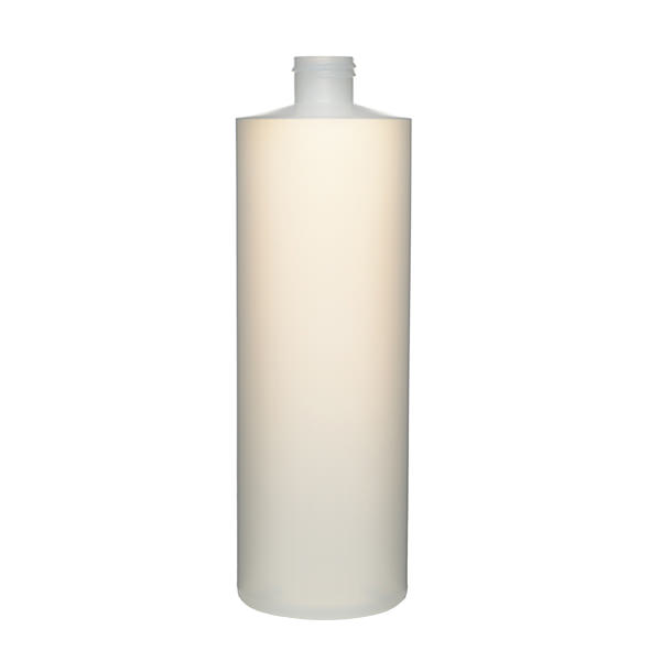 16OZ NATURAL CYLINDER ROUND HDPE PLASTIC BOTTLE - 24-410-detail image