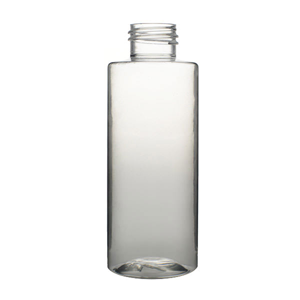 4OZ CLEAR PLASTIC BOTTLE CYLINDER - 24-410 NECK-detail image