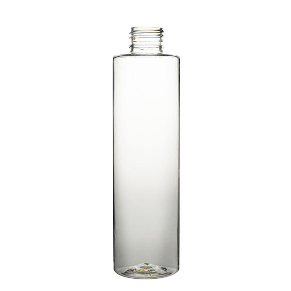 8OZ CLEAR PLASTIC BOTTLE CYLINDER - 24-410 NECK-detail image