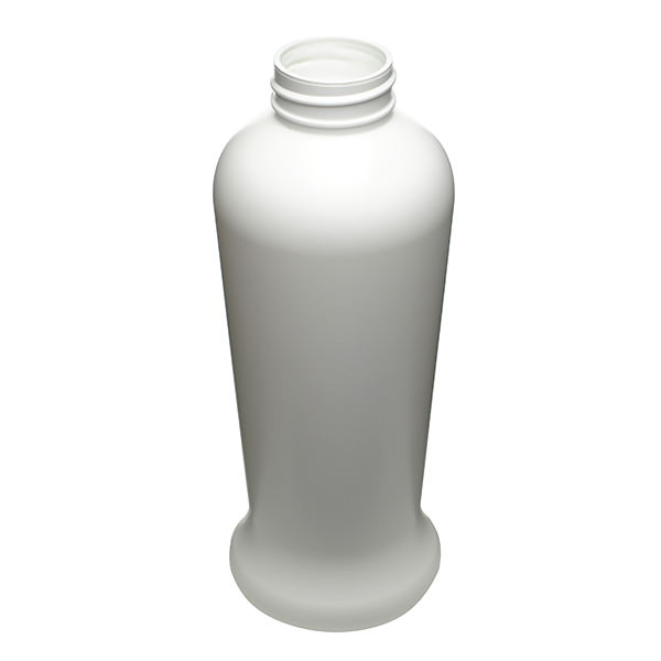 500ML WHITE PEDESTEL ROUND HDPE PLASTIC BOTTLE - 38-400