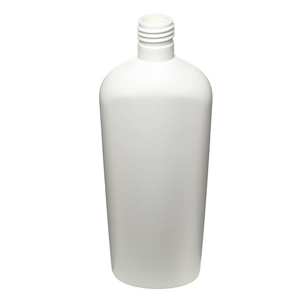 350ML WHITE DOVE OVAL HDPE PLASTIC BOTTLE - 24-415