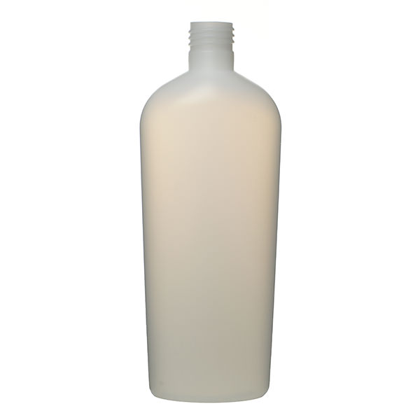 350ML NATURAL DOVE OVAL HDPE PLASTIC BOTTLE - 24-415-detail image