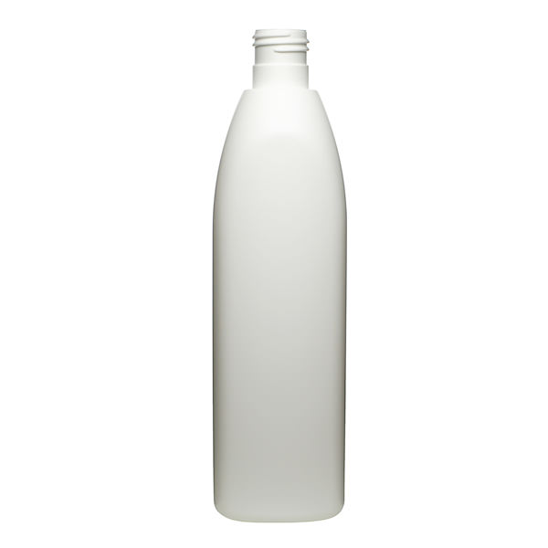 300ML WHITE ALLURE OBLONG HDPE PLASTIC BOTTLE - 24-415-detail image