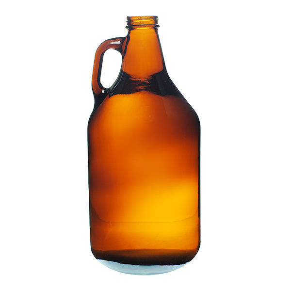 64OZ AMBER GLASS GROWLER ROUND - 38-400 NECK-detail image