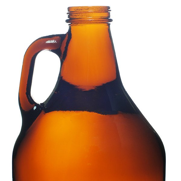 64OZ AMBER GLASS GROWLER ROUND - 38-400 NECK-detail image