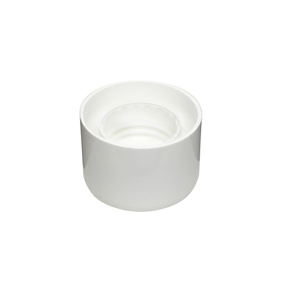 24-410 WHITE SMOOTH SIDE / SMOOTH TOP 4OZ CYLINDER DOME CAP WITH F217 LINER-detail image