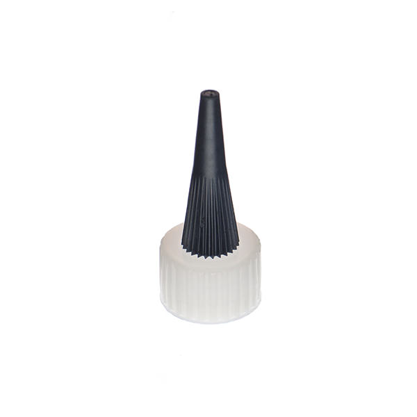 20-410 NATURAL RIB SIDE LONG SPOUT CAP WITH LONG RIBBED BLACK OVER CAP