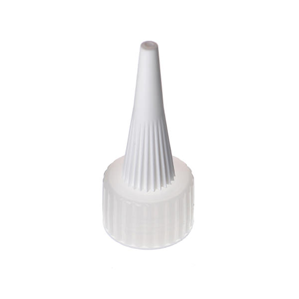 20-410 NATURAL RIB SIDE LONG SPOUT CAP WITH LONG RIBBED WHITE OVER CAP