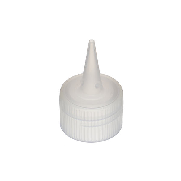 24-410 NATURAL FINE RIB SIDE LONG SPOUT CAP WITH SHORT RIBBED RED OVER CAP-detail image