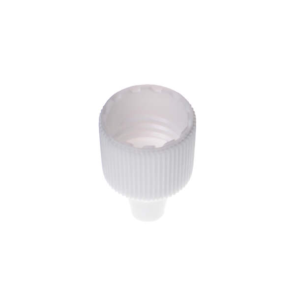 15MM WHITE FINE RIB SIDE DROPPER TIP CAP-detail image