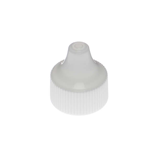 20MM WHITE FINE RIB SIDE DROPPER TIP CAP