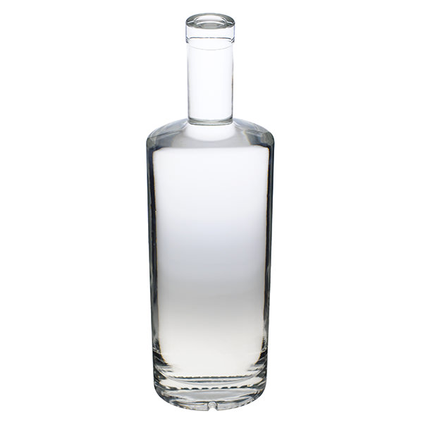 750 ml Clear Glass St. Louis Oval Liquor Bottle 21.5 mm Bar Top Neck Finish