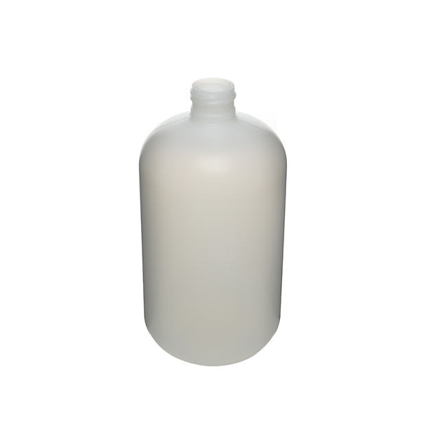 16OZ NATURAL HDPE BOSTON ROUND - 24-410 NECK