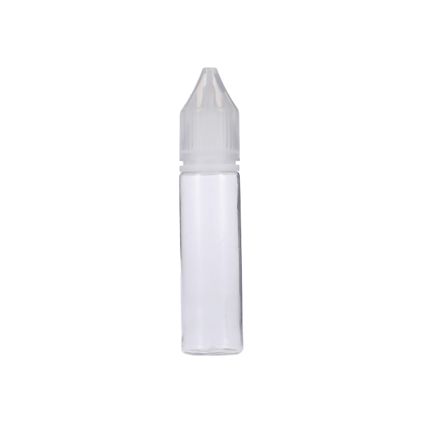 20ML CLEAR PET UNICORN BOTTLE WITH NATURAL CR TAMPER EVIDENT BREAK-OFF BAND CLOSURE