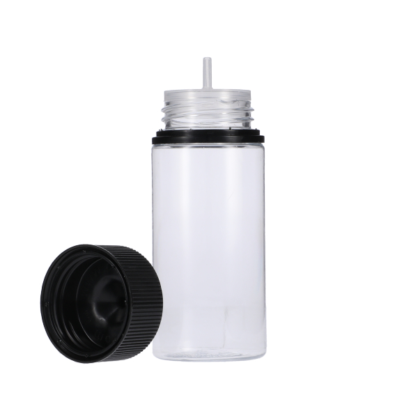 100ML CLEAR PET UNICORN BOTTLE WITH BLACK CR TAMPER EVIDENT BREAK-OFF BAND CLOSURE-detail image